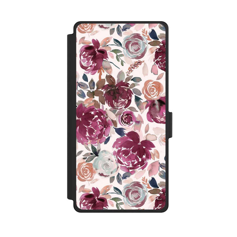Galaxy S25 Ultra NIVOflip Pivoines et roses d'automne Rose