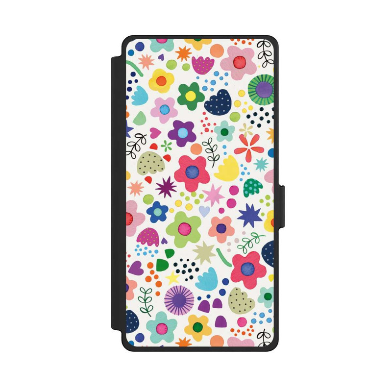 Galaxy S25 Ultra NIVOflip Psychedelische Blumen bunt