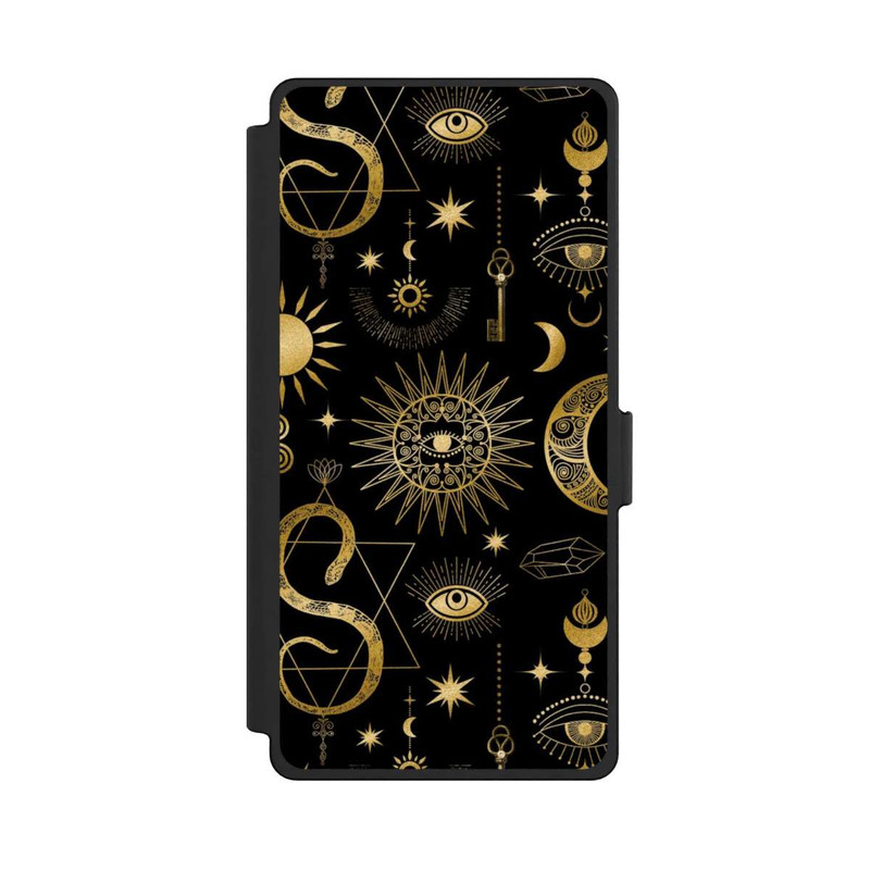 Galaxy S25 Ultra NIVOflip Soleil et Lune Célestes Steampunk