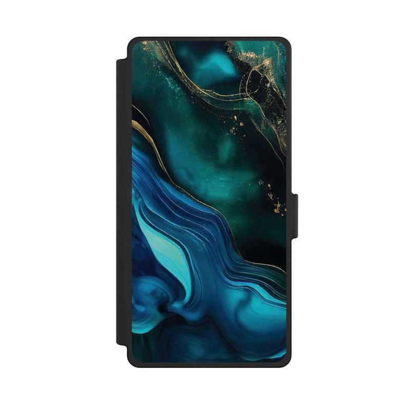Galaxy S25 Ultra NIVOflip Encre bleue et dorée