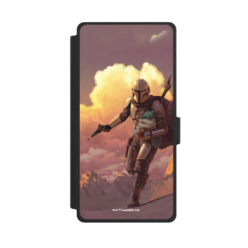 Samsung Galaxy S25 Ultra NIVOflip Der Mandalorianer und Grogu Sonnenguntergang Wolken