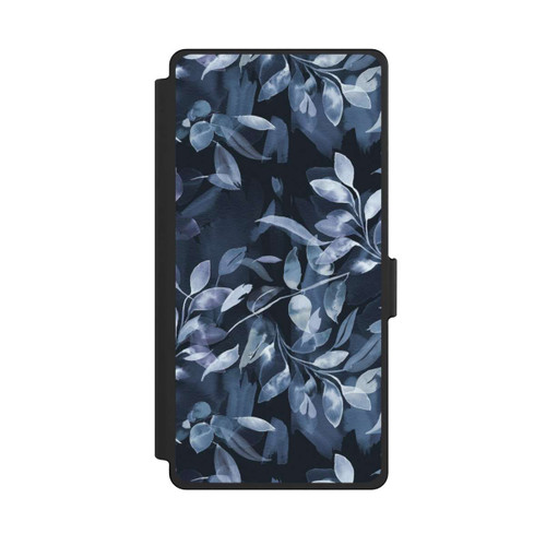 Samsung Galaxy S25 Ultra NIVOflip Aquarelle Feuilles Mystiques Marine