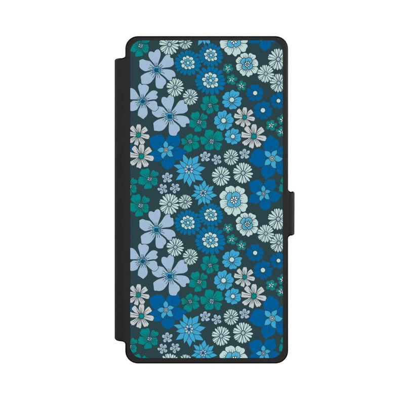 Galaxy S25 Ultra NIVOflip Blue Flowers DeinDesign