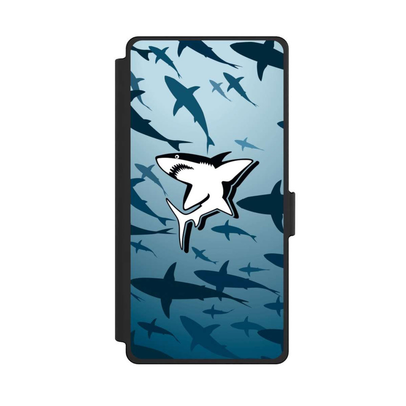 Galaxy S25 Ultra NIVOflip Haie Muster Blau