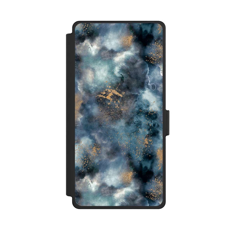 Galaxy S25 Ultra NIVOflip Smoky Marble Watercolor Navy