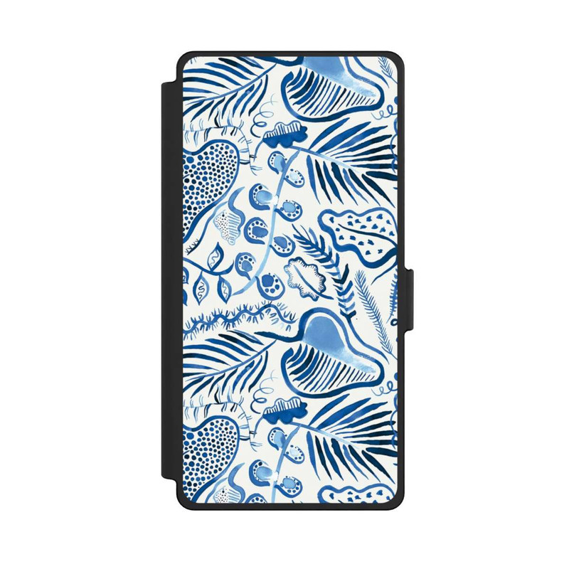 Galaxy S25 Ultra NIVOflip Tropical Forest Leaves Blue