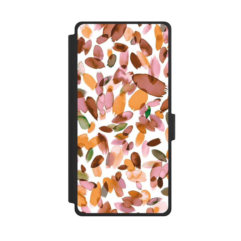 Galaxy S25 Ultra NIVOflip Watercolor Petal Stains Orange
