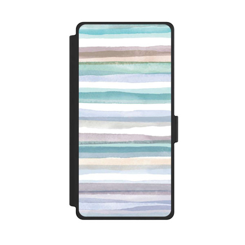 Samsung Galaxy S25 Ultra NIVOflip Pastellfarbene Streifen Blau