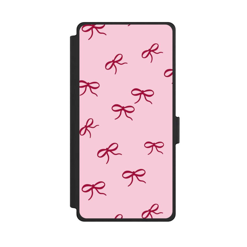 Galaxy S25 Ultra NIVOflip Schleifen Muster Rot Pink
