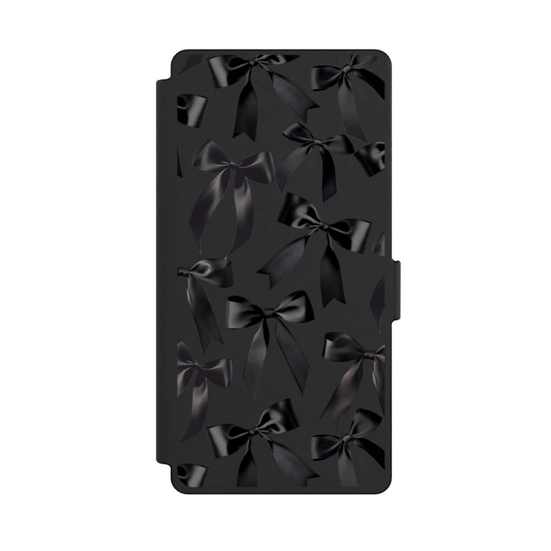 Galaxy S25 Ultra NIVOflip Schwarze Satinschleifen