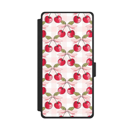 Samsung Galaxy S25 Ultra NIVOflip Pink Cherry Pattern with AI