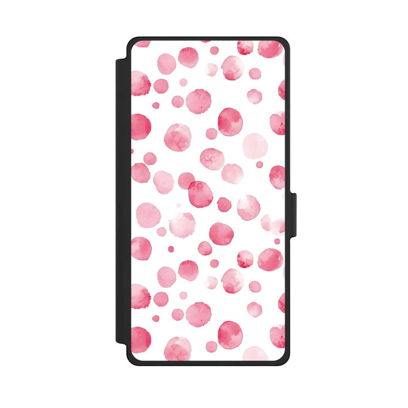 Galaxy S25 Ultra NIVOflip Motif aquarelle à pois roses