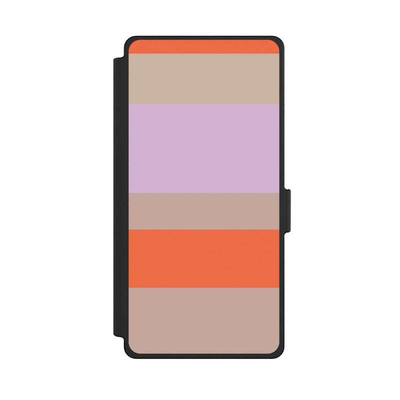 Galaxy S25 Ultra NIVOflip Moca Lila Orange Stripes