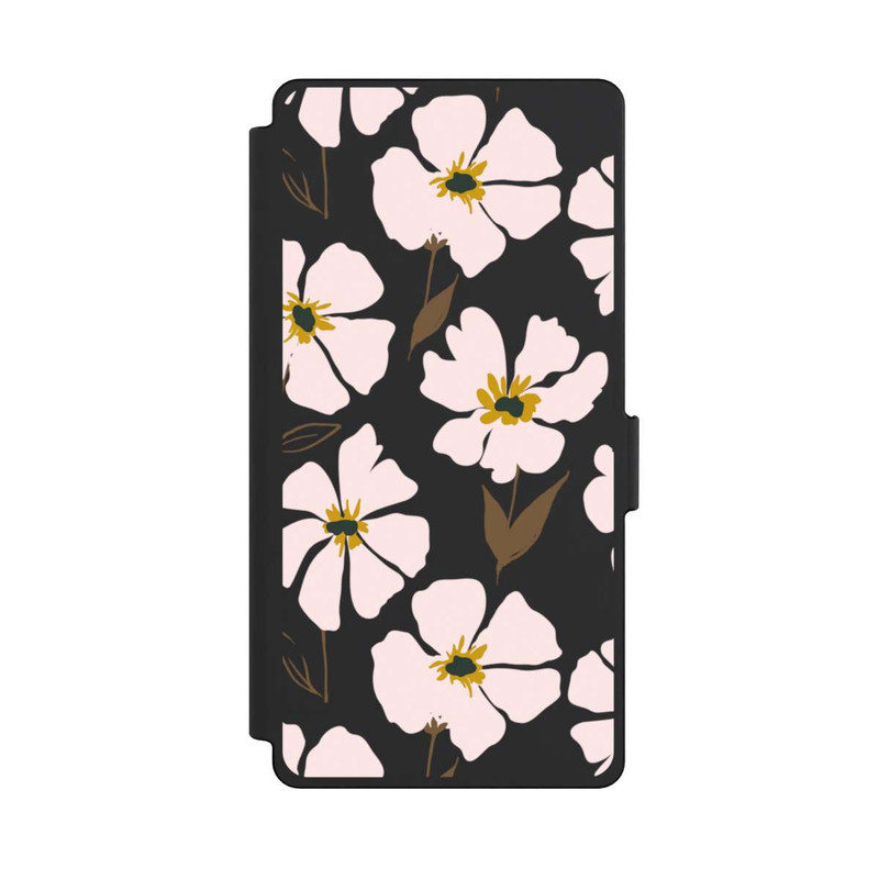 Galaxy S25 Ultra NIVOflip Simple Pastell Flowers Rose Transparent