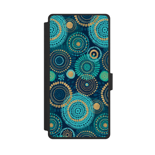 Samsung Galaxy S25 Ultra NIVOflip Blockprint India Teal Gold