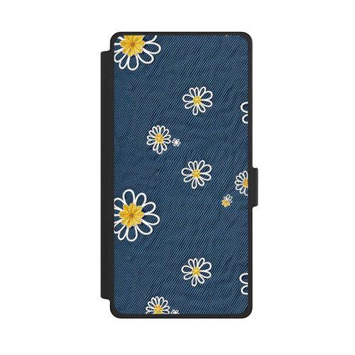 Samsung Galaxy S25 Ultra NIVOflip Jeans Flowers Pattern with AI