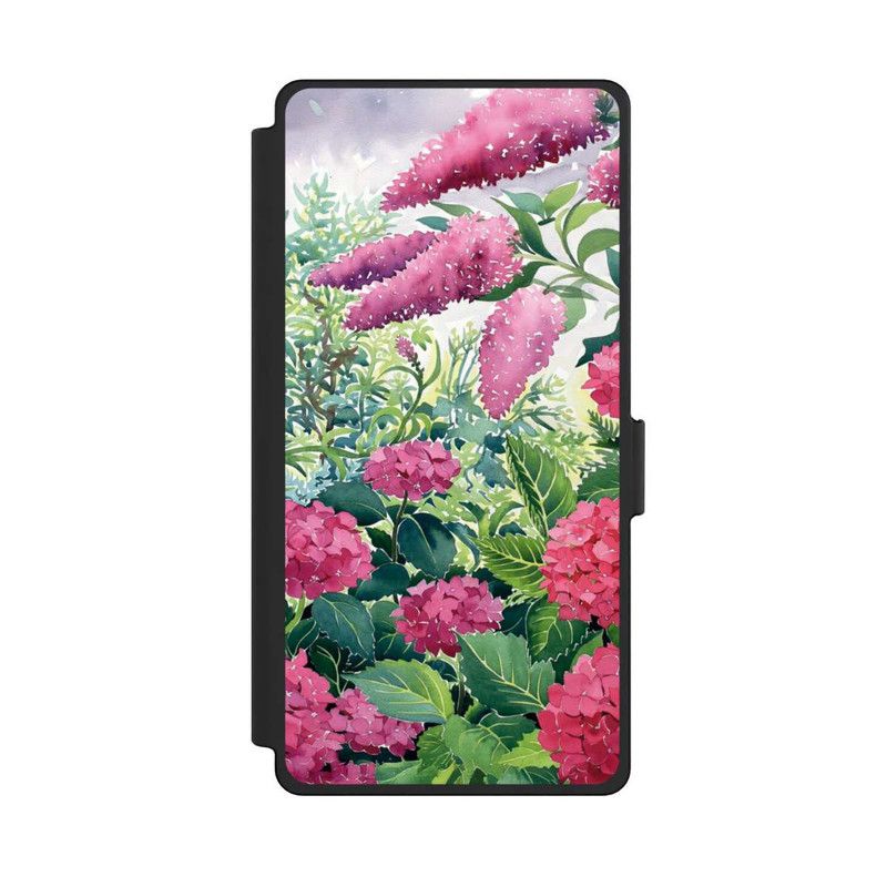 Galaxy S25 Ultra NIVOflip Garden Hydrangeas and Buddleia by Christopher Ryland