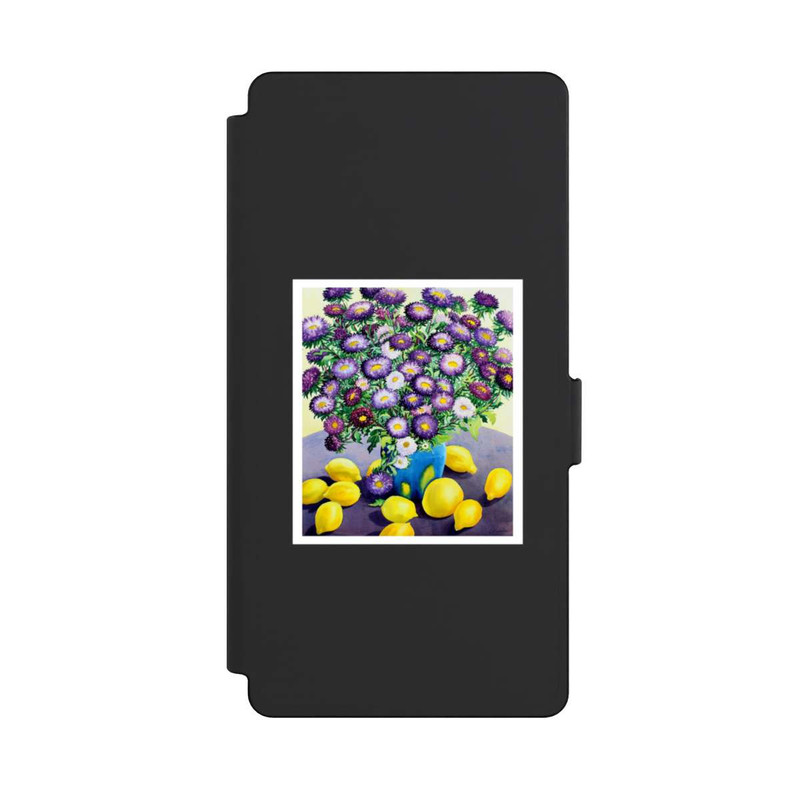 Galaxy S25 Ultra NIVOflip Purple Asters and Lemons by Christopher Ryland