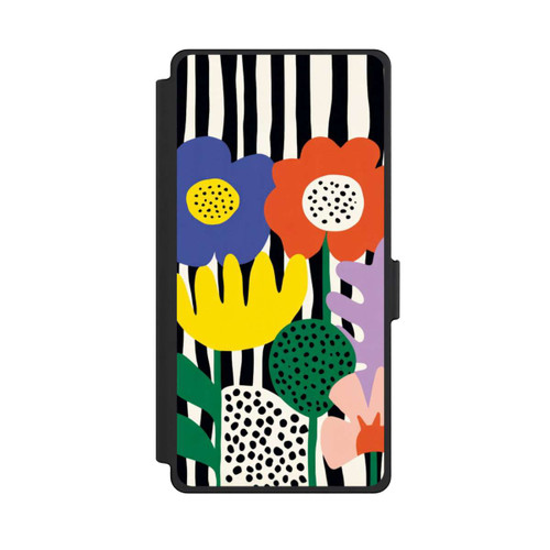 Samsung Galaxy S25 Ultra NIVOflip Flowers Striped Background