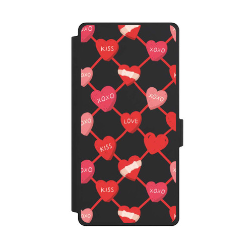 Samsung Galaxy S25 Ultra NIVOflip Herz Muster XOXO Rot