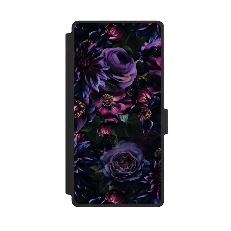 Galaxy S25 Ultra NIVOflip Dark Purple Flowers