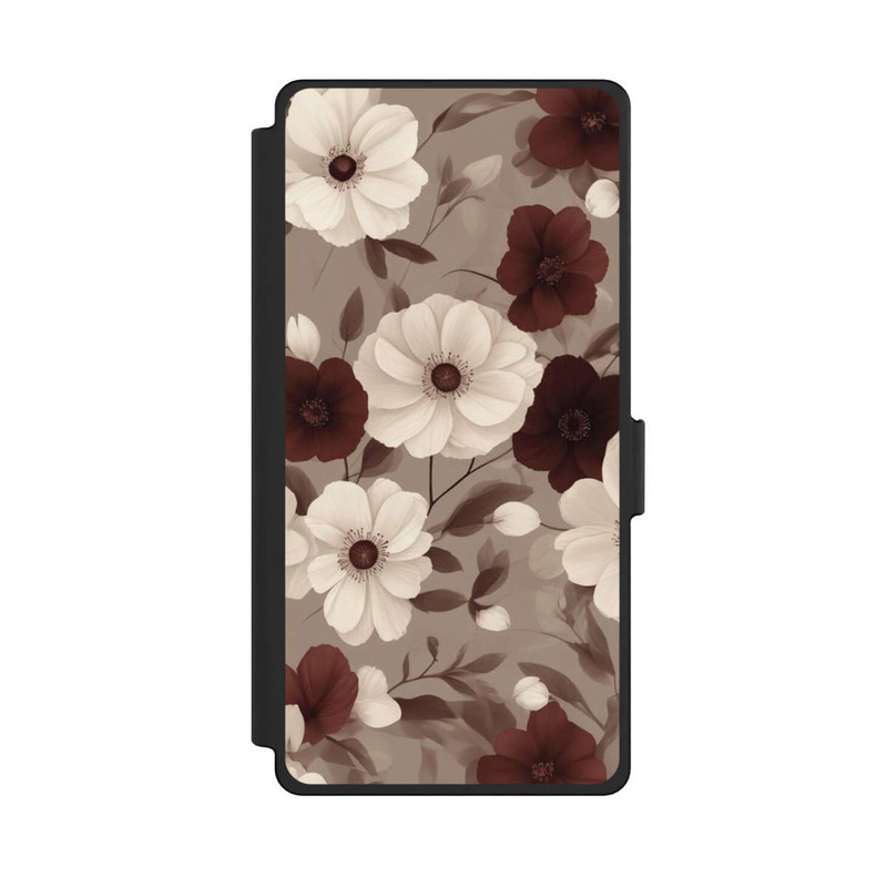 Galaxy S25 Ultra NIVOflip Negative Flower Bordeaux White with AI