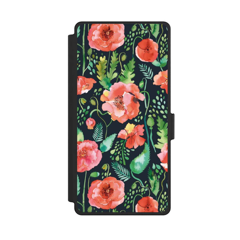 Galaxy S25 Ultra NIVOflip Mohnblumen Dunkle Wildnis