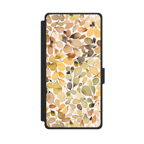 Samsung Galaxy S25 Ultra NIVOflip Eukalyptus Aquarellblätter Braun Herbst