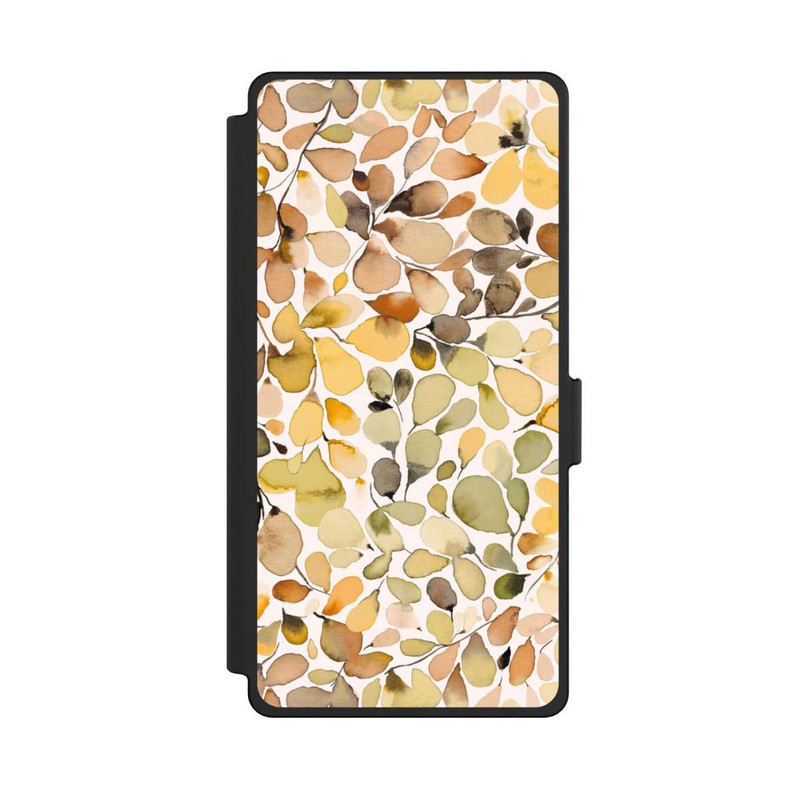 Galaxy S25 Ultra NIVOflip Eukalyptus Aquarellblätter Braun Herbst