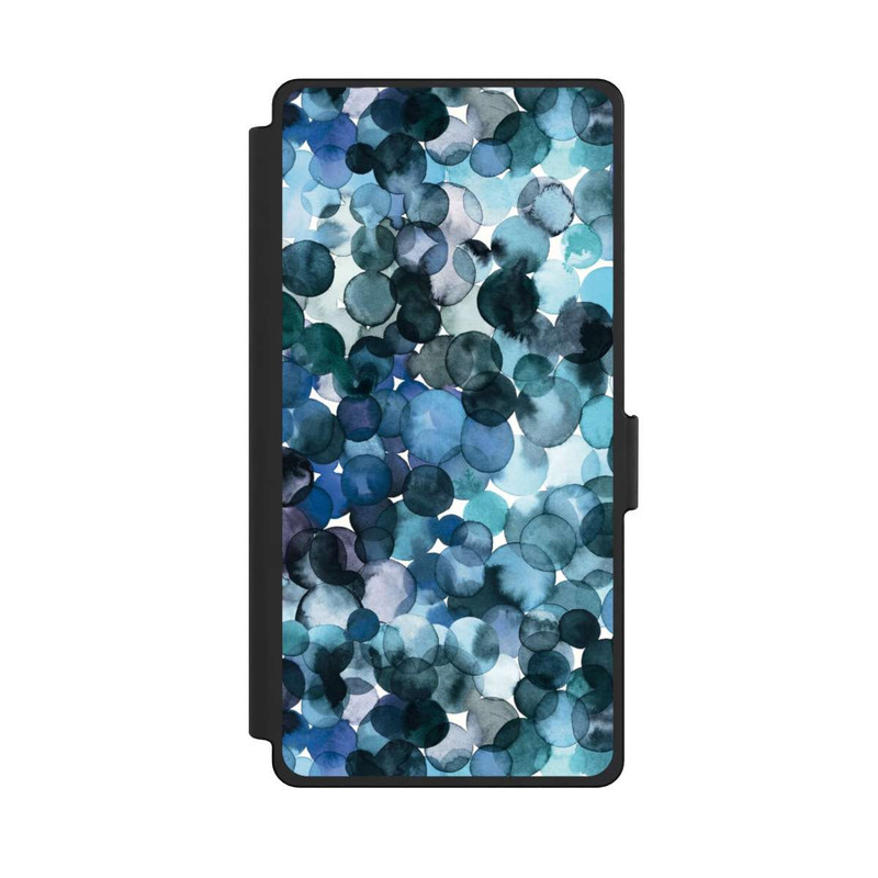 Galaxy S25 Ultra NIVOflip Watercolor Dots Blue Pattern