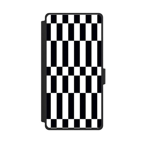 Samsung Galaxy S25 Ultra NIVOflip Checked Abstract Bold Black and White Color Block