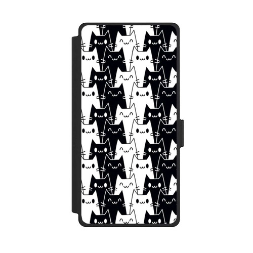 Samsung Galaxy S25 Ultra NIVOflip Katzentapete Schwarz Weiß