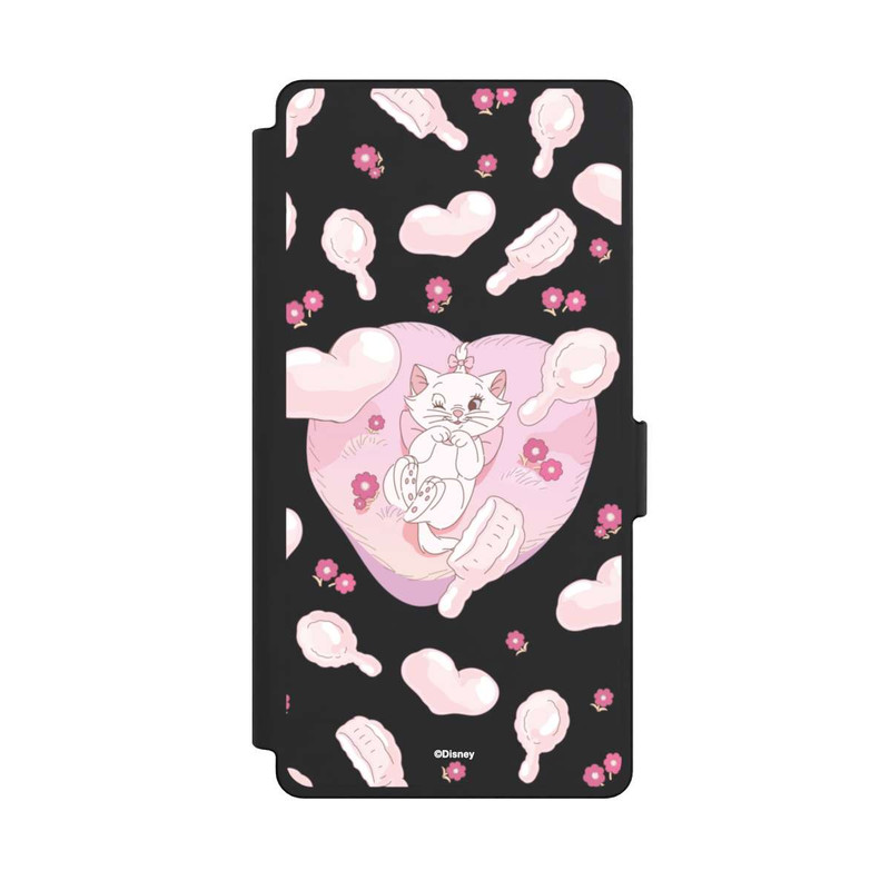 Galaxy S25 Ultra NIVOflip Aristochats Marie Cœurs Rose Transparent