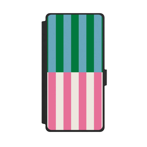 Samsung Galaxy S25 Ultra NIVOflip Motif Rayé Vert Rose