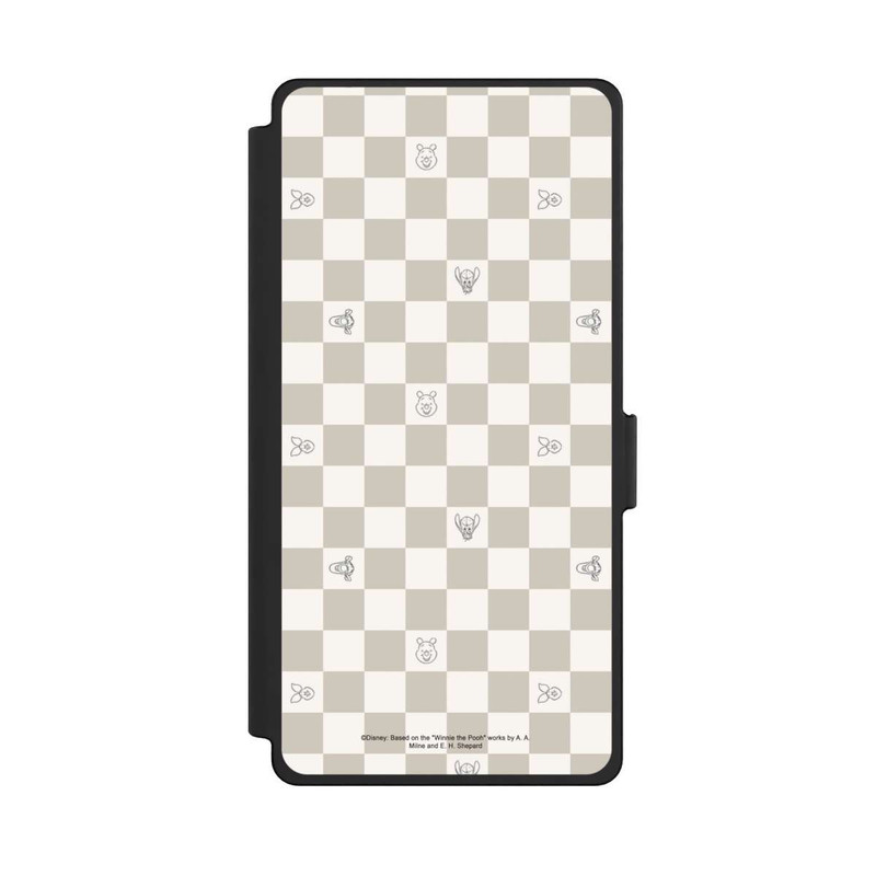 Galaxy S25 Ultra NIVOflip Winnie the Pooh Checked Pattern Beige