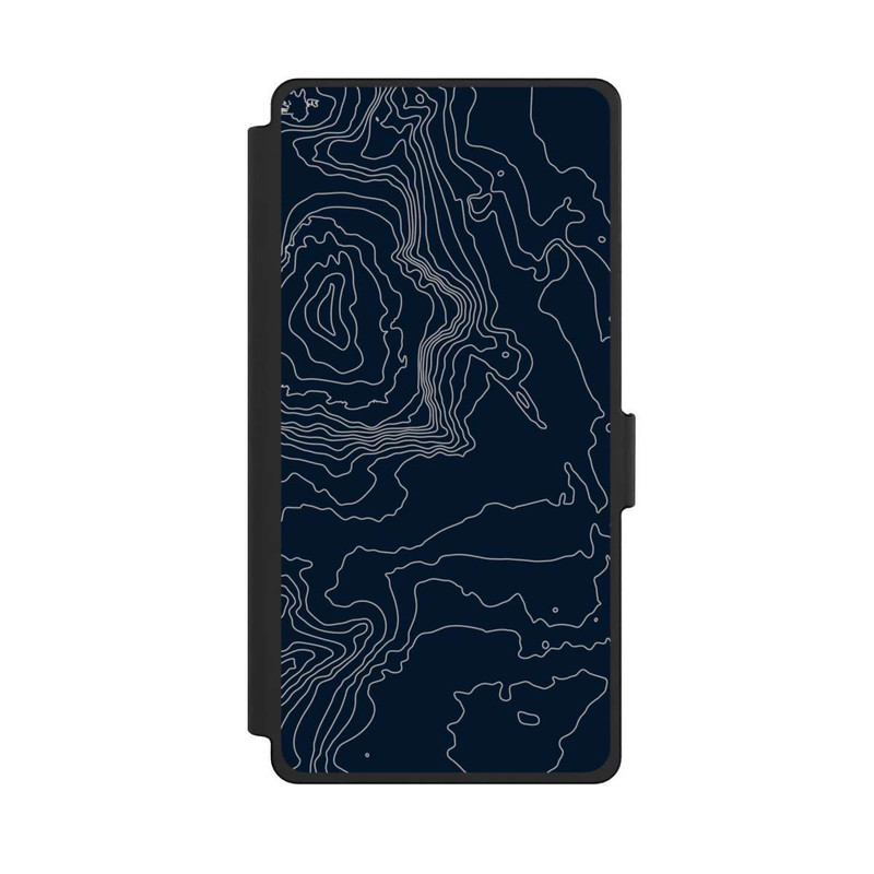 Galaxy S25 Ultra NIVOflip Lignes de Contour de Montagne Sombres