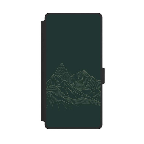 Samsung Galaxy S25 Ultra NIVOflip Berg Line Art Grün