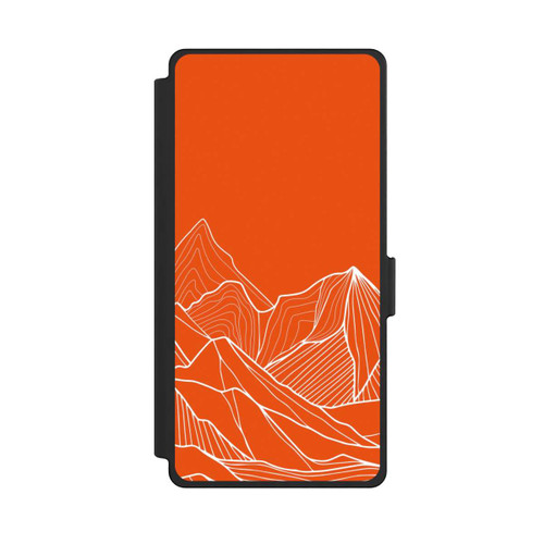 Samsung Galaxy S25 Ultra NIVOflip Montain Contour Line Art Orange