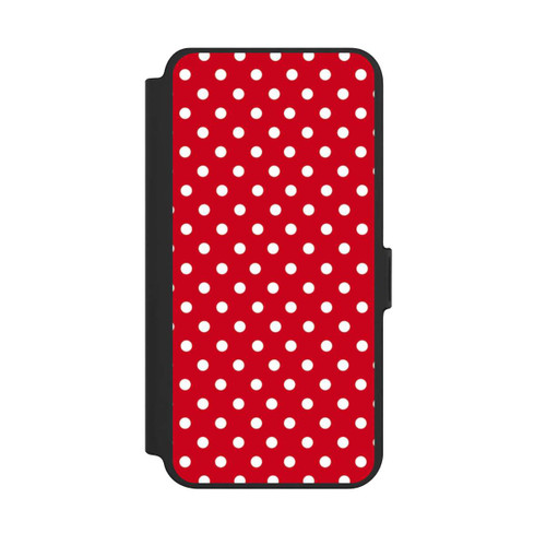 Samsung Galaxy S25+  NIVOflip Polka Dots Dunkelrot und Weiß