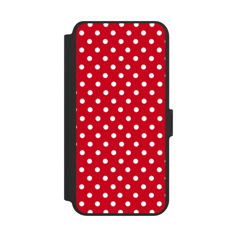 Galaxy S25 + NIVOflip Confettis Blancs sur Fond Rouge