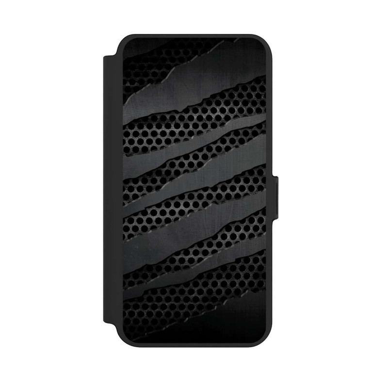 Galaxy S25 + NIVOflip Grey Metal Scratches
