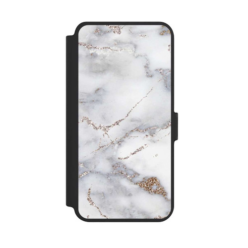 Samsung Galaxy S25+  NIVOflip Silberglitzer Marmorlook