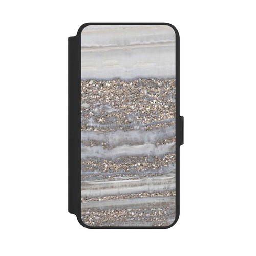 Samsung Galaxy S25+  NIVOflip White Glitter Marble Look