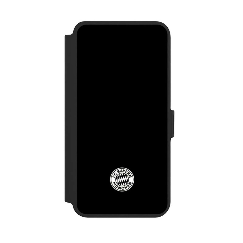 Galaxy S25 + NIVOflip Klassisches FCB Logo Klein - Weiß auf Schwarz