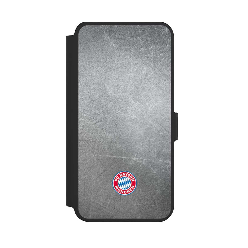 Galaxy S25 + NIVOflip Klassisches FCB Logo Klein - Bunt auf Metalllook