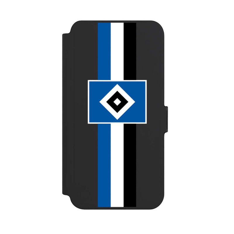 Galaxy S25 + NIVOflip HSV Streifen - Blau-Weiß-Schwarz - ohne Hintergrund