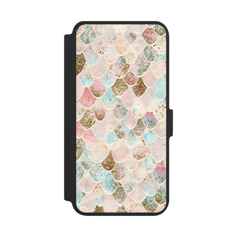 Galaxy S25 + NIVOflip Glitzer Look Meerjungfrau Muster