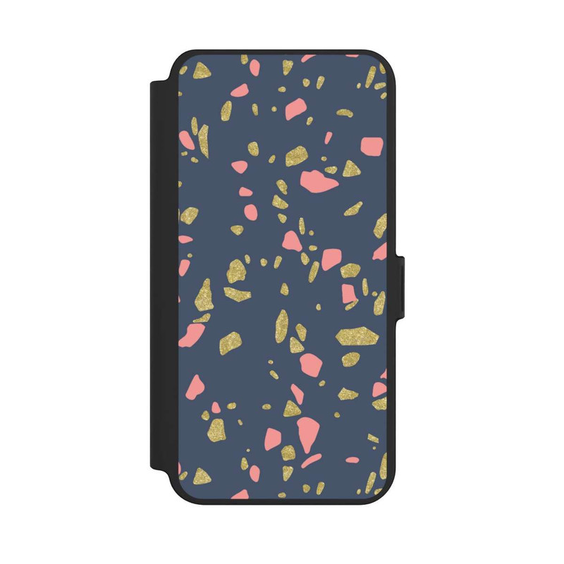 Galaxy S25 + NIVOflip Terazzo Gold-Optik