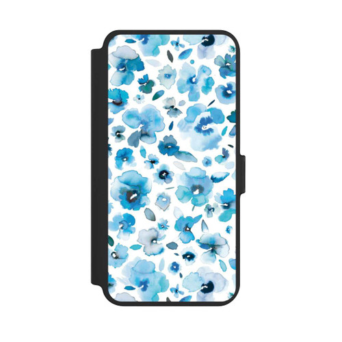 Samsung Galaxy S25+  NIVOflip Blaue tropische Blumen