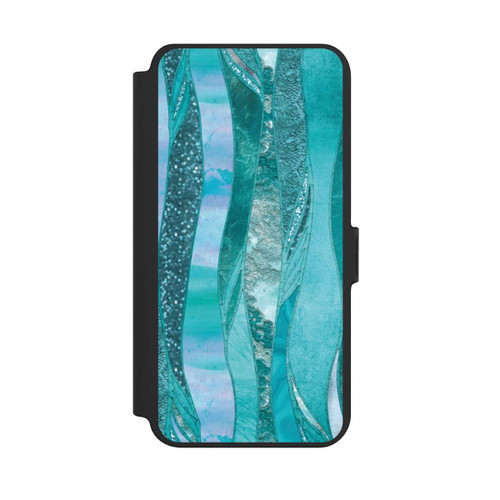 Samsung Galaxy S25+  NIVOflip Blue Glamour Glitter Look